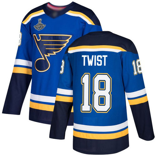 Adidas St. Louis Blues #18 Tony Twist Blue Home Authentic Stanley Cup Champions Stitched Jersey Men's