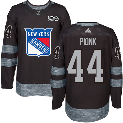 Adidas New York Rangers #44 Neal Pionk Black 1917-2017 100th Anniversary Stitched Jersey Men's