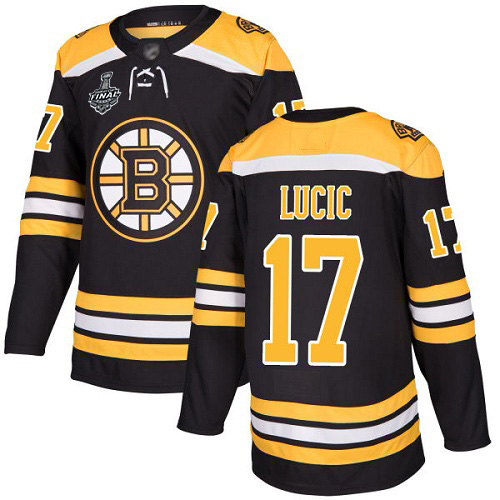 Adidas Boston Bruins #17 Milan Lucic Black Home Authentic Stanley Cup Final Bound Stitched Jersey Men's