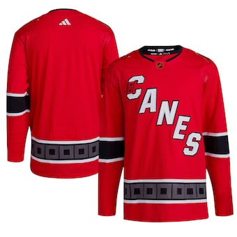 Carolina Hurricanes Blank Men's Adidas Reverse Retro 2.0 Authentic Player Jersey - Red