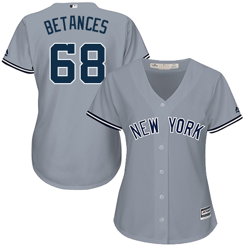New York Yankees #68 Dellin Betances Grey Road Women's Stitched Jersey Womens