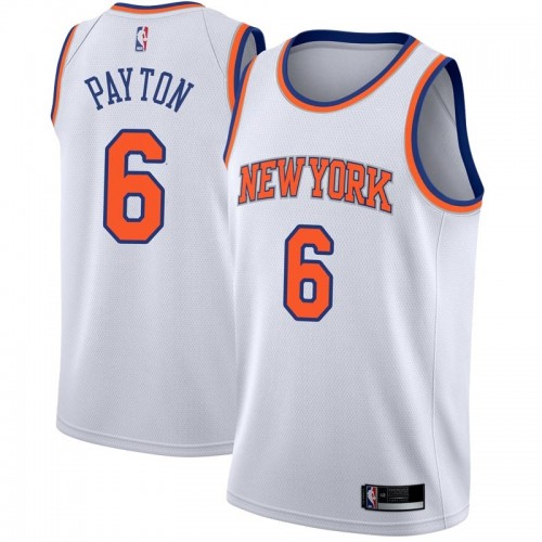 New York Knicks #6 Elfrid Payton White Swingman Association Edition Jersey Mens