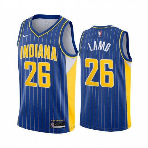 Indiana Pacers #26 Jeremy Lamb Blue Womens Swingman 2020-21 City Edition Jersey Womens