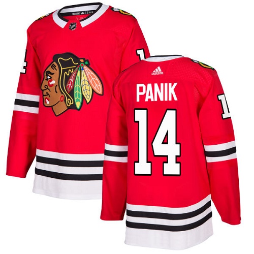 Adidas Chicago Blackhawks #14 Richard Panik Red Home Authentic Stitched Jersey Men's