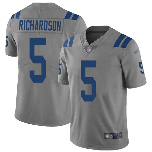 Colts #5 Anthony Richardson Gray Men's Stitched Limited Inverted Legend Jersey
