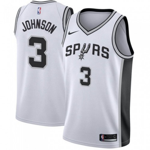 San Antonio Spurs #3 Keldon Johnson White Youth Swingman Association Edition Jersey Youth