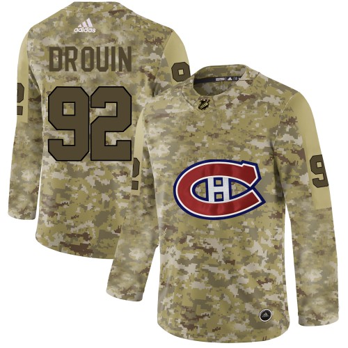 Adidas Montreal Canadiens #92 Jonathan Drouin Camo Authentic Stitched Jersey Men's