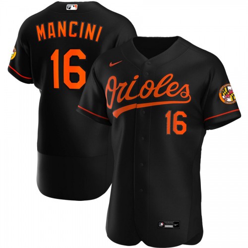 Baltimore Baltimore Orioles #16 Trey Mancini Men's Black Alternate 2020 Authentic Player Jersey Men's