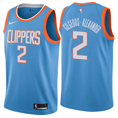 Los Angeles Clippers #2 Shai Gilgeous-Alexander Blue Swingman City Edition Jersey Mens
