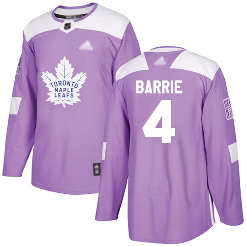 Adidas Maple Toronto Maple Leafs #4 Tyson Barrie Purple Authentic Fights Cancer Stitched Jersey Men's