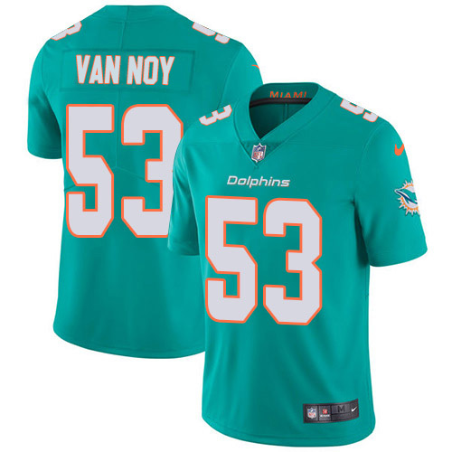Miami Dolphins #53 Kyle Van Noy Aqua Green Team Color Youth Stitched Vapor Untouchable Limited Jersey Youth