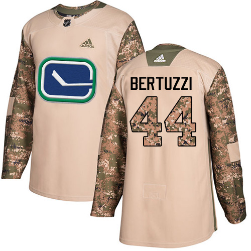 Adidas Vancouver Canucks #44 Todd Bertuzzi Camo Authentic 2017 Veterans Day Stitched Jersey Men's