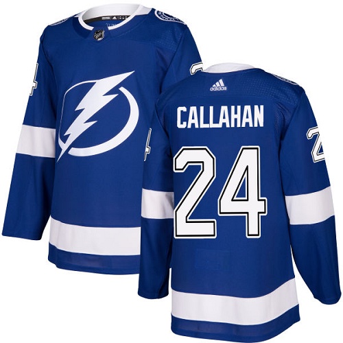 Adidas Tampa Bay Lightning #24 Ryan Callahan Blue Home Authentic Stitched Youth Jersey Youth