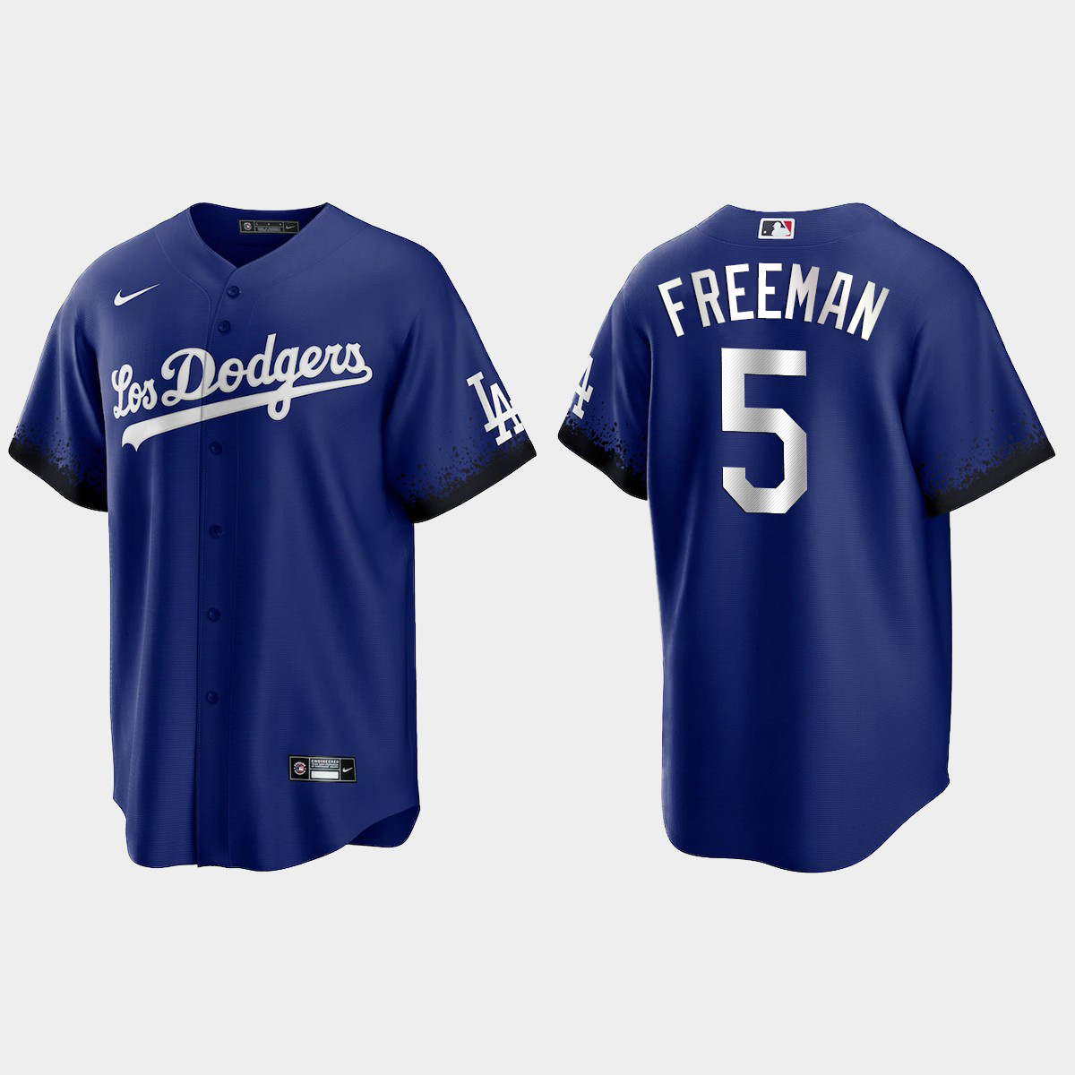 Los Angeles Dodgers #5 Freddie Freeman Men's 2021 City Connect Game Jersey Royal