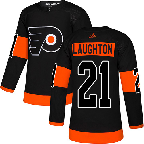 Adidas Philadelphia Flyers #21 Scott Laughton Black Alternate Authentic Stitched Jersey Men's