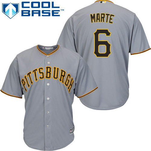Pittsburgh Pirates #6 Starling Marte Grey Cool Base Stitched Youth Jersey Youth