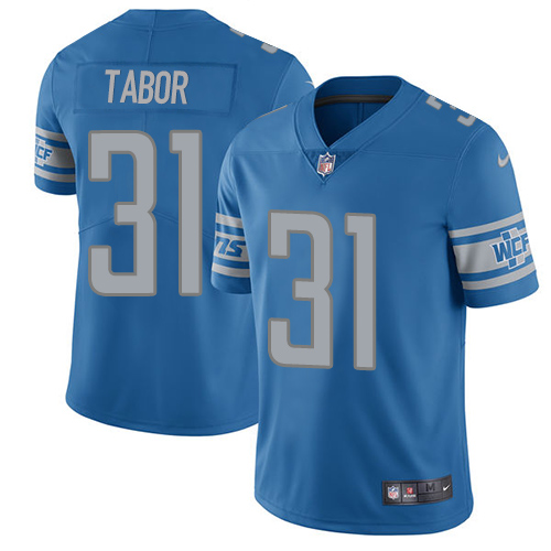 Detroit Lions #31 Teez Tabor Blue Team Color Men's Stitched Vapor Untouchable Limited Jersey Men's