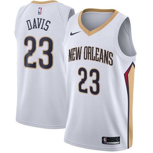 New Orleans Pelicans #23 Anthony Davis White Womens Swingman Association Edition Jersey Womens