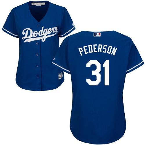 Los Angeles Dodgers #31 Joc Pederson Blue Alternate Women's Stitched Jersey Womens