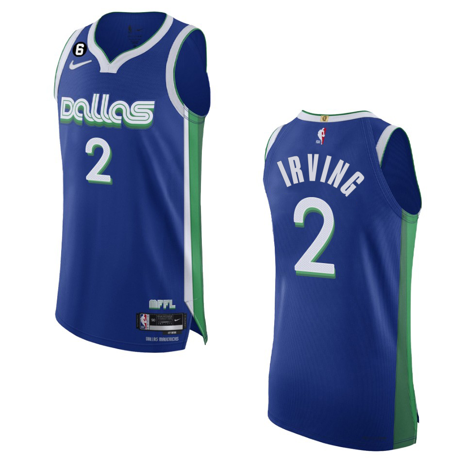 Dallas Mavericks #2 Kyrie Irving Blue 2022-23 Authentic Jersey - City Edition