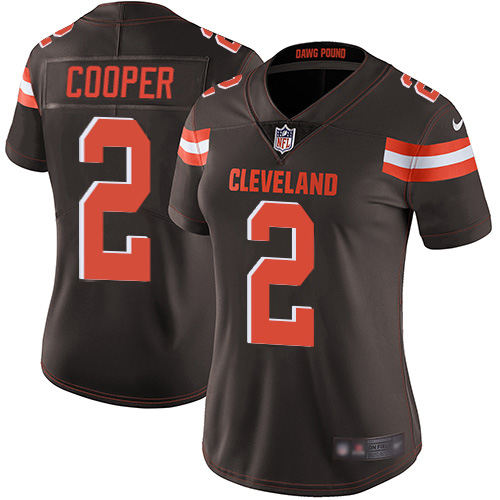 Browns #2 Amari Cooper Brown Team Color Women's Stitched Vapor Untouchable Limited Jersey
