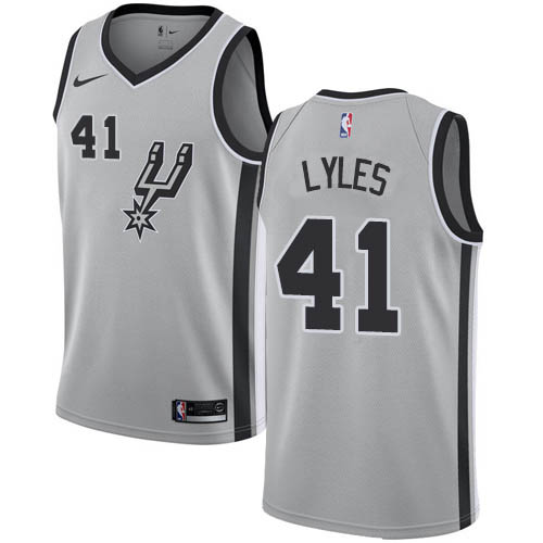 San Antonio Spurs #41 Trey Lyles Silver Youth Swingman Statement Edition Jersey Youth