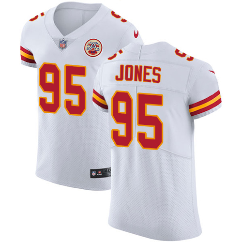 Chiefs #95 Chris Jones White Men's Stitched Vapor Untouchable Elite Jersey
