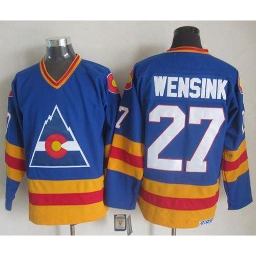 Colorado Avalanche #27 John Wensink Blue CCM Throwback Stitched Jersey Men's