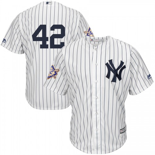 New York New York Yankees #42 Majestic 2019 Jackie Robinson Day Official Cool Base Jersey White Men's