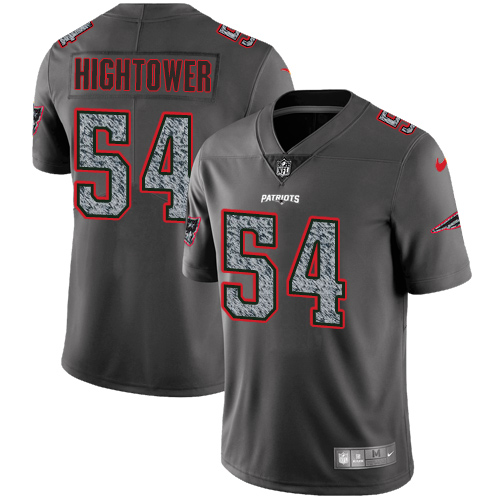 New England Patriots #54 Dont'a Hightower Gray Static Men's Stitched Vapor Untouchable Limited Jersey Men's