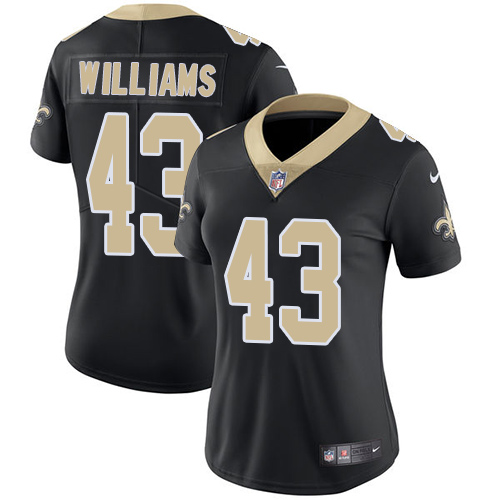 New Orleans Saints #43 Marcus Williams Black Team Color Women's Stitched Vapor Untouchable Limited Jersey Womens