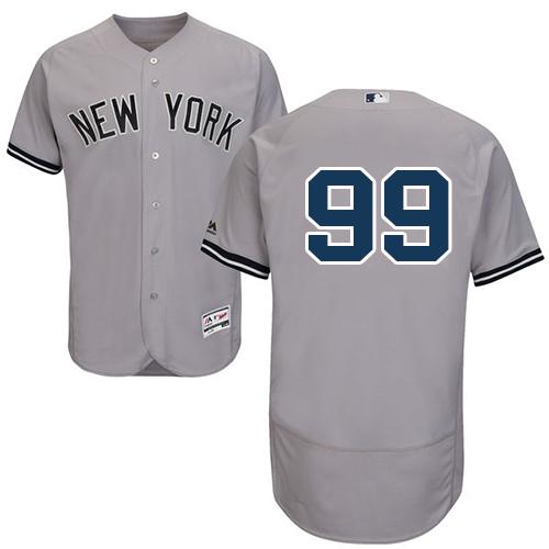 New York Yankees #99 Aaron Judge Grey Flexbase Authentic Collection Stitched Jersey Men's
