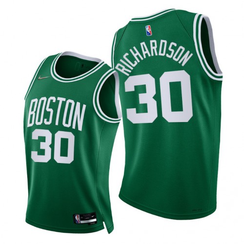 Boston Celtics #30 Josh Richardson Mens 2021-22 75th Diamond Anniversary Jersey Green Mens