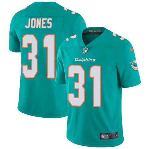 Miami Dolphins #31 Byron Jones Aqua Green Team Color Youth Stitched Vapor Untouchable Limited Jersey Youth