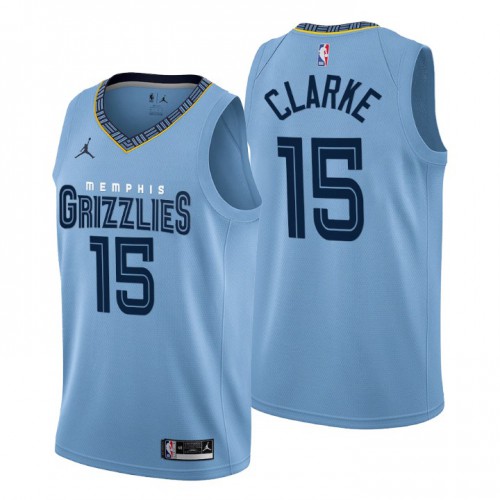 Memphis Grizzlies #15 Brandon Clarke Mens 2022-23 Statement Edition Jersey - Blue Mens