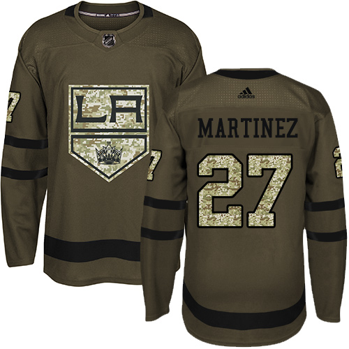 Adidas Los Angeles Kings #27 Alec Martinez Green Salute to Service Stitched Jersey Men's