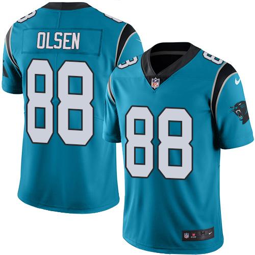 Carolina Panthers #88 Greg Olsen Blue Alternate Youth Stitched Vapor Untouchable Limited Jersey Youth