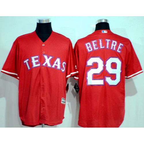 Texas Rangers #29 Adrian Beltre Red New Cool Base Stitched Jersey Men's