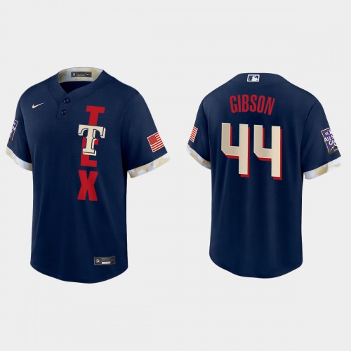 Texas Texas Rangers #44 Kyle Gibson 2021 All Star Game Fan's Version Navy Jersey Men's