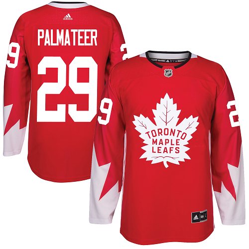 Adidas Maple Toronto Maple Leafs #29 Mike Palmateer Red Team Canada Authentic Stitched Jersey Men's