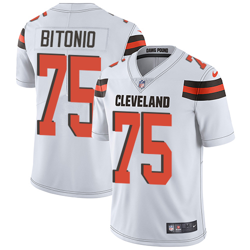 Cleveland Browns #75 Joel Bitonio White Men's Stitched Vapor Untouchable Limited Jersey Men's