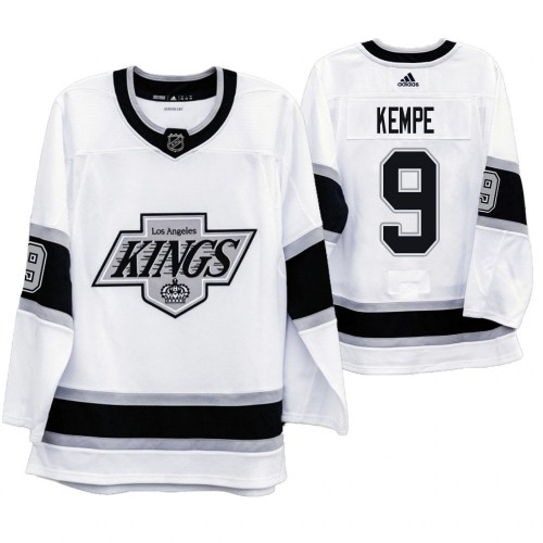 Los Angeles Los Angeles Kings #9 Adrian Kempe Men's Adidas 2019-20 Heritage White Throwback 90s Jersey Men's
