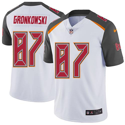 Buccaneers #87 Rob Gronkowski White Men's Stitched Vapor Untouchable Limited Jersey