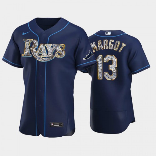 Tampa Bay Tampa Bay Rays #13 Manuel Margot Men's Diamond Edition Jersey - Navy Men's