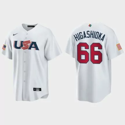 Kyle Higashioka New York Yankees 2023 World Baseball Classic USA Replica Jersey – White