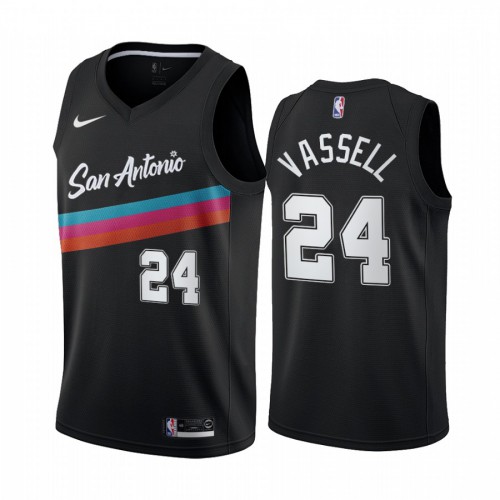 San Antonio Spurs #24 Devin Vassell Black Womens Swingman 2020-21 City Edition Jersey Womens