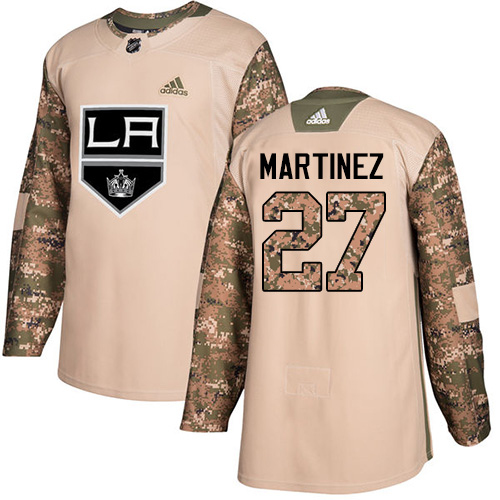 Adidas Los Angeles Kings #27 Alec Martinez Camo Authentic 2017 Veterans Day Stitched Jersey Men's