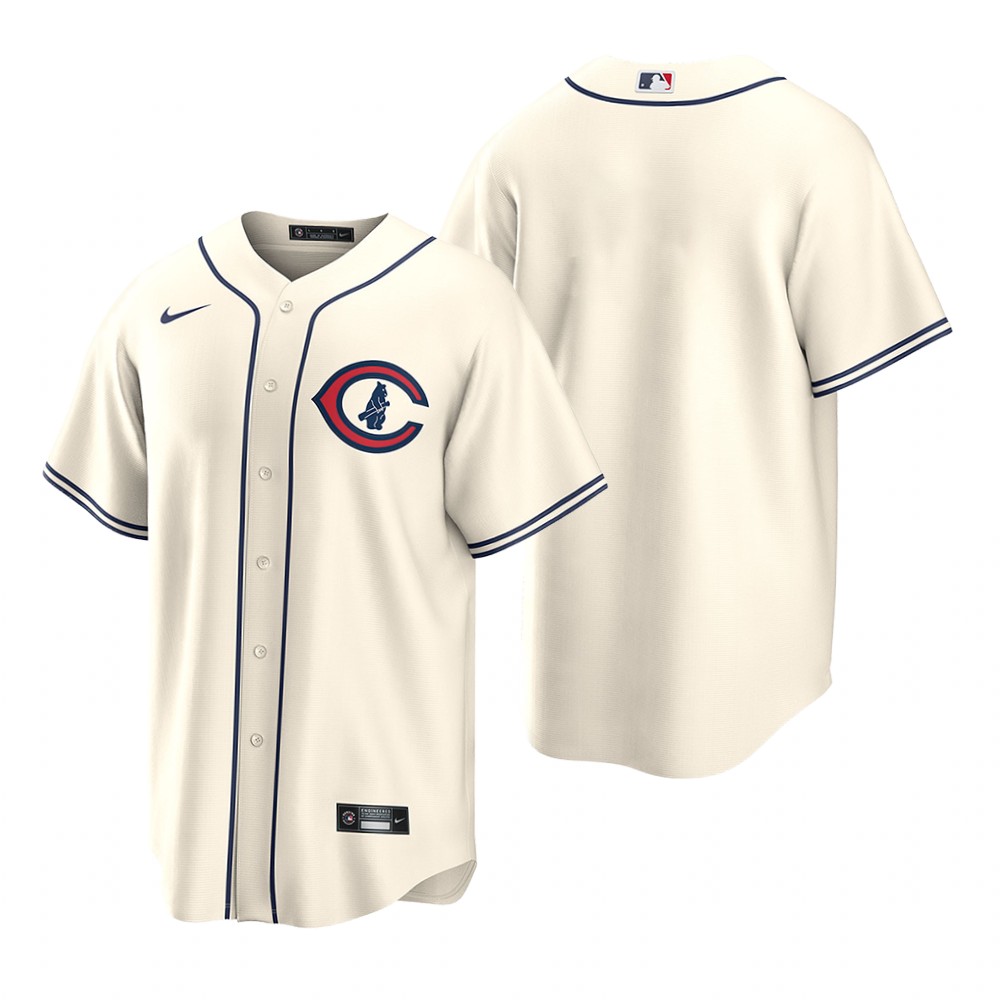 Chicago Cubs Blank Men's 2022 Field Of Dreams Game Jersey - Cream