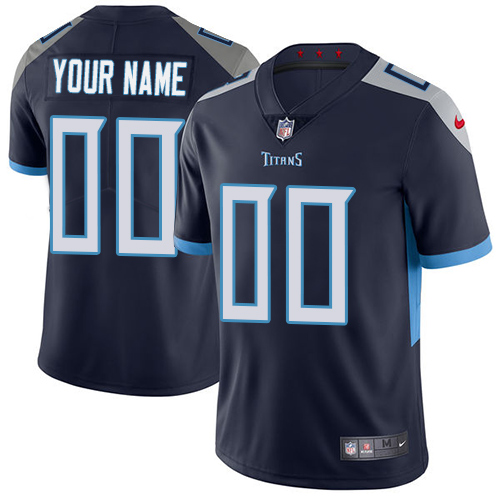 Tennessee Titans Customized Navy Blue Alternate Stitched Vapor Untouchable Limited Youth Jersey