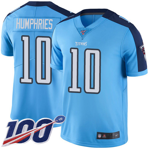 Tennessee Titans #10 Adam Humphries Light Blue Men's Stitched Limited Rush 100th Season Jersey Men's